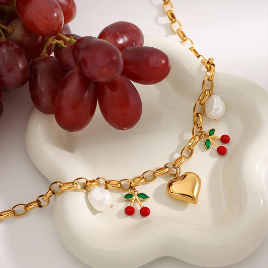 Mulan Fruity Necklace (Cherry)