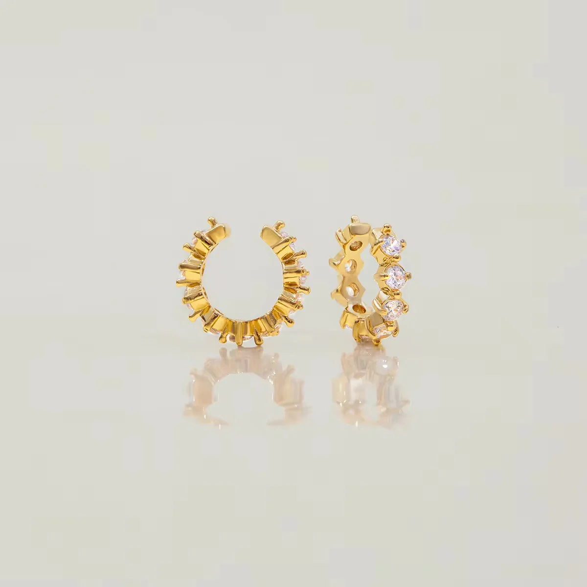 Nia Ear Cuff Earrings (White)