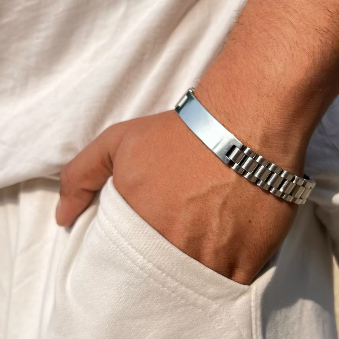 Egypt Silver Watch Strap Bracelet for Men