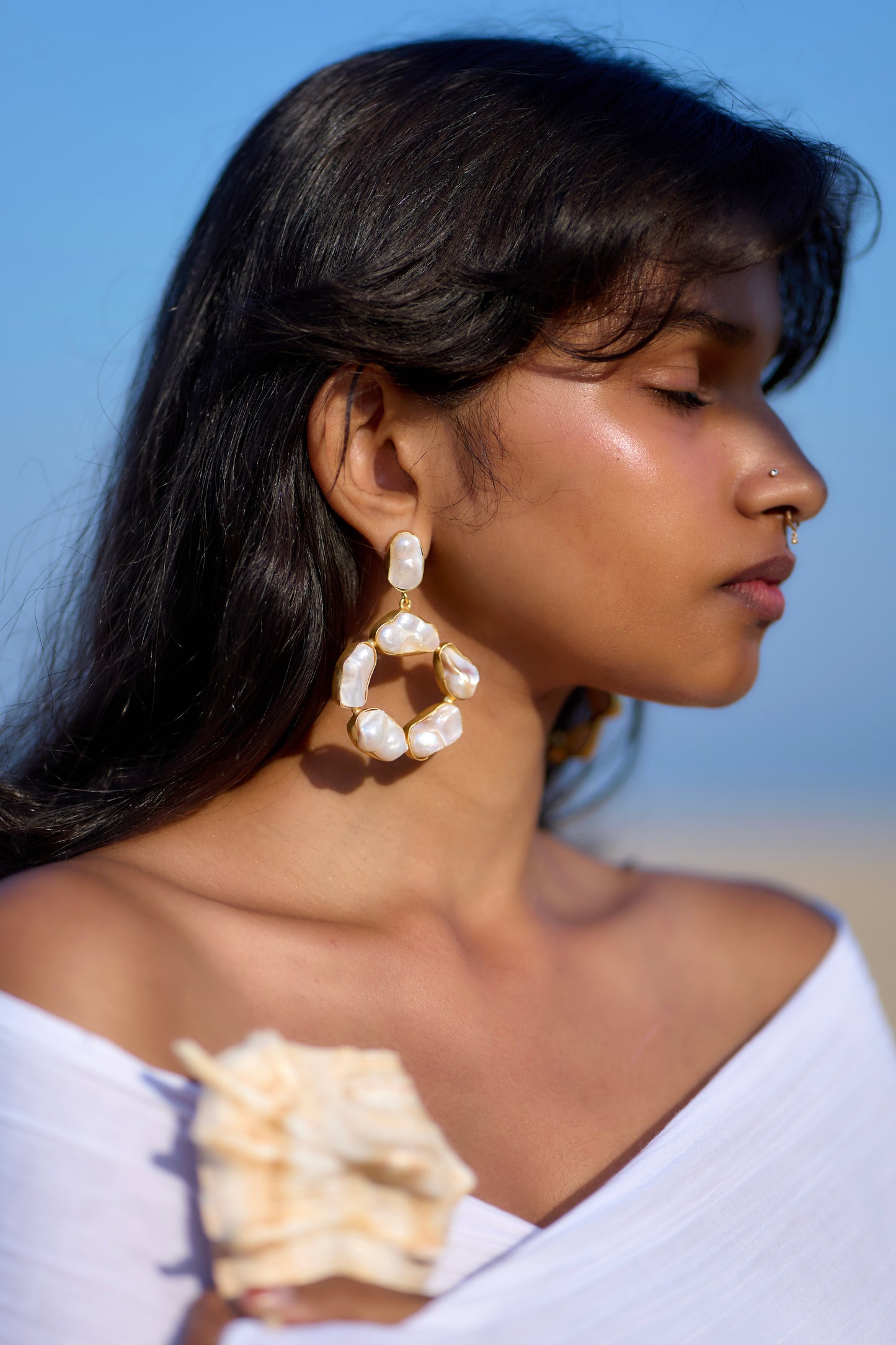 Ritz Baroque Pearl Earrings