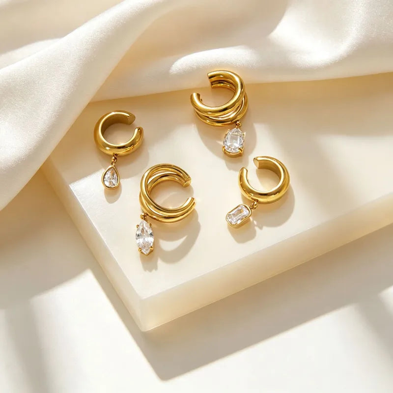Pristine Ear Cuff Earrings (Marquise)