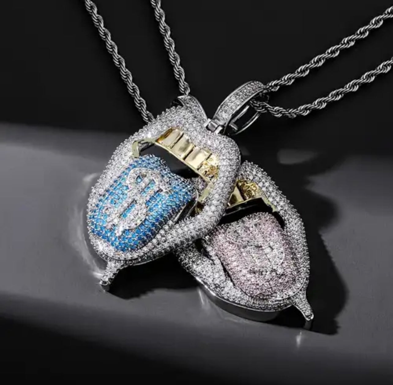 Iced Out Money Pendant for Men