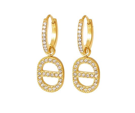 Quench Studded Huggies Earrings