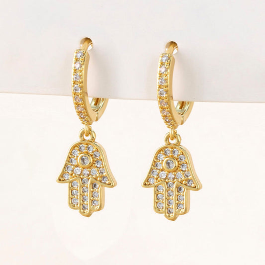 Humility Studded Huggies Earrings