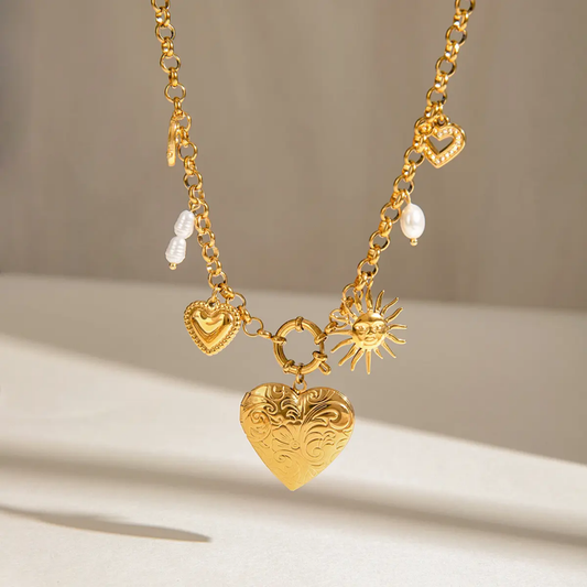 Jasmine Photo Frame Necklace