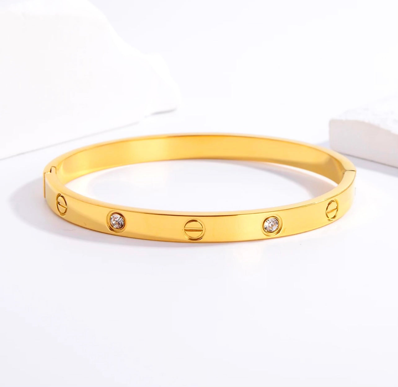 Slay Cartier Studded Cuff Bracelet with Screw Driver