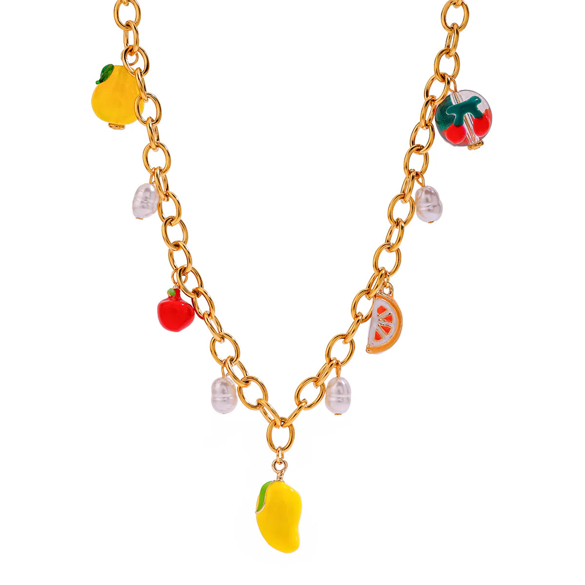 Mulan Fruity Necklace (Mango & Orange)