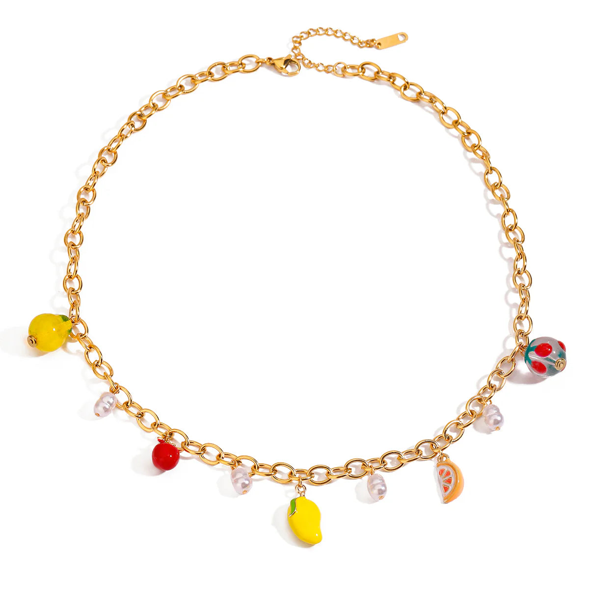 Mulan Fruity Necklace (Mango & Orange)