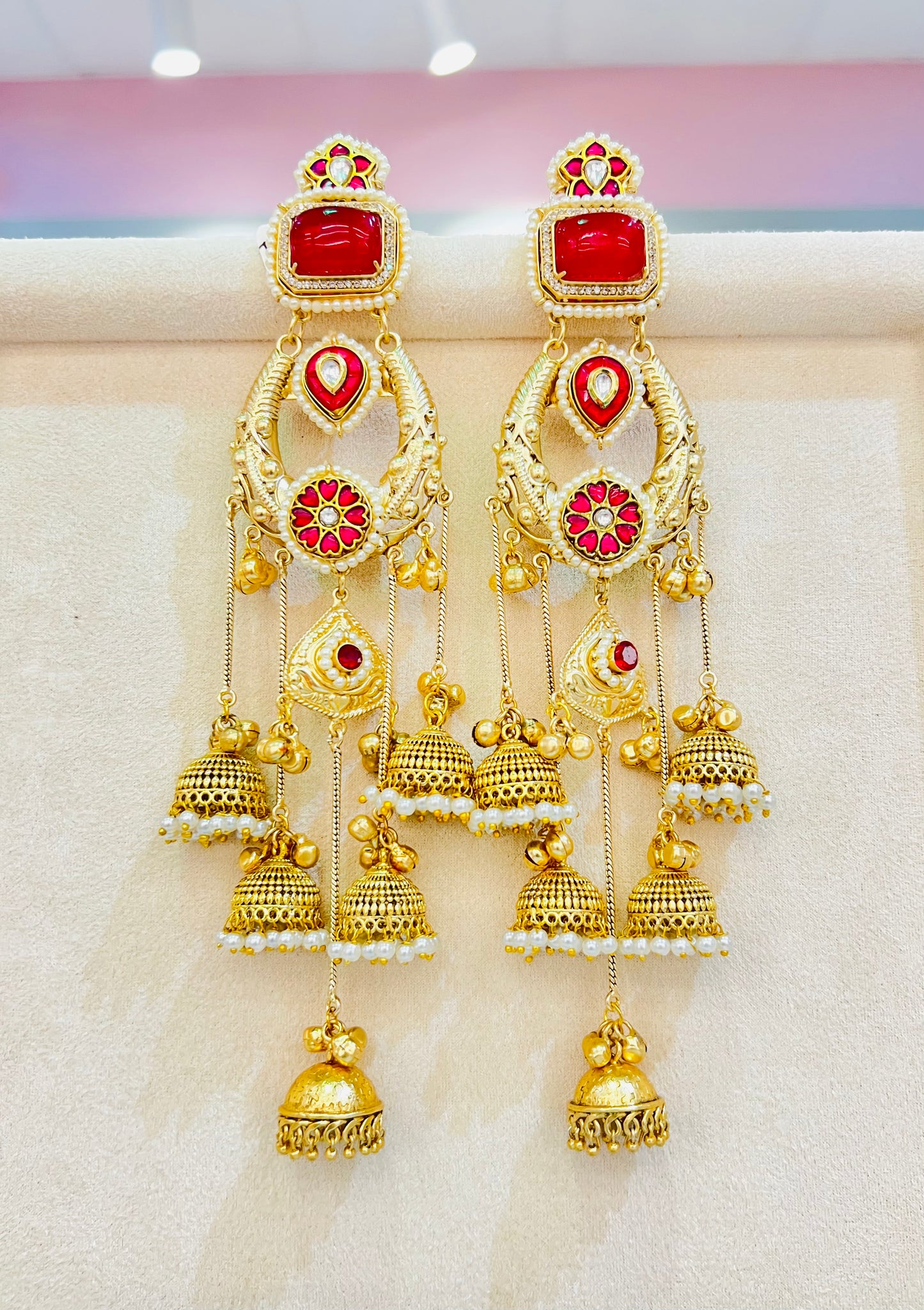 Yashvi Kashmiri Jhumkaa (Red)