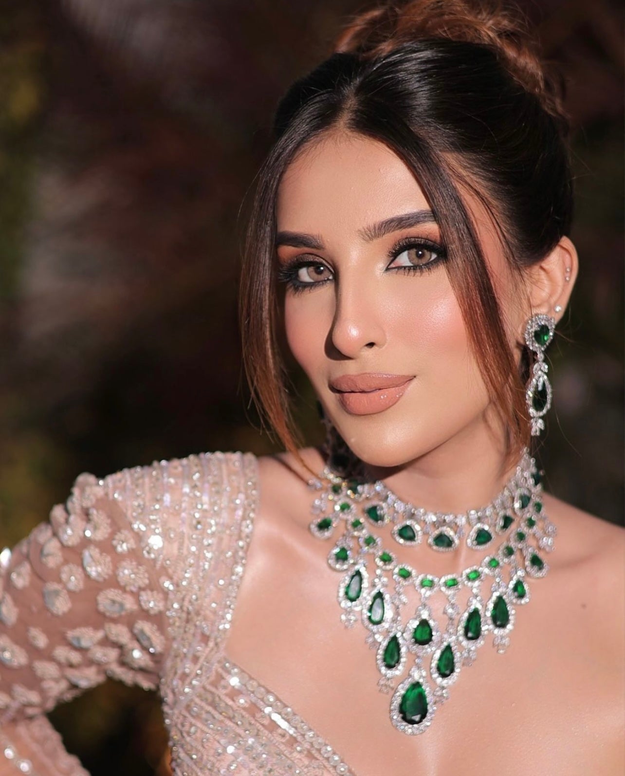 Nile Diamond Necklace Set with Earrings (Choker)