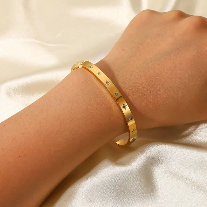 Night Sky Studded Cuff Bracelet