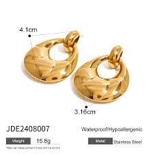 Beatrice chunky gold teardrop door knocker earrings, size and dimensions
