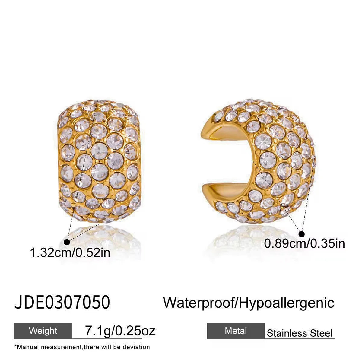 Dion Studded Ear Cuff Earrings