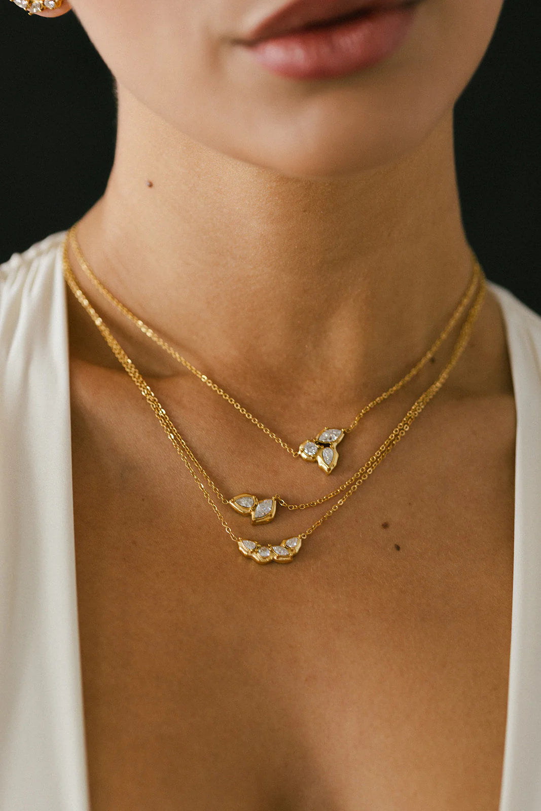 Golden Cluster Necklace