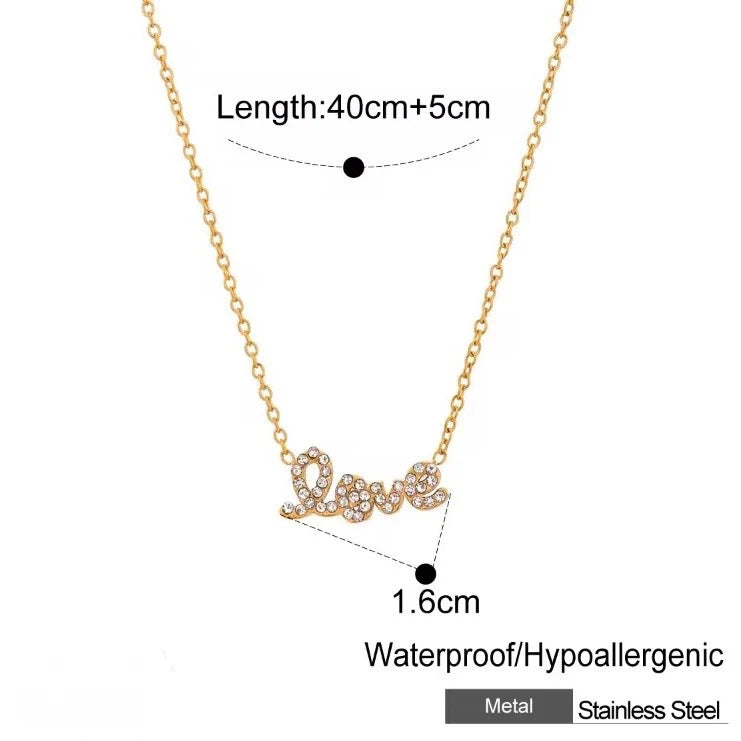 Love Studded Necklace