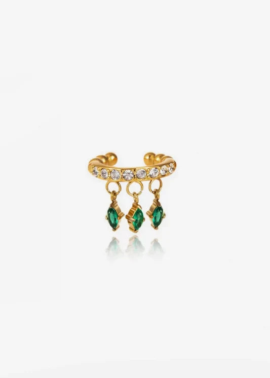 Vogue Ear Cuff Earrings -Single (Green)