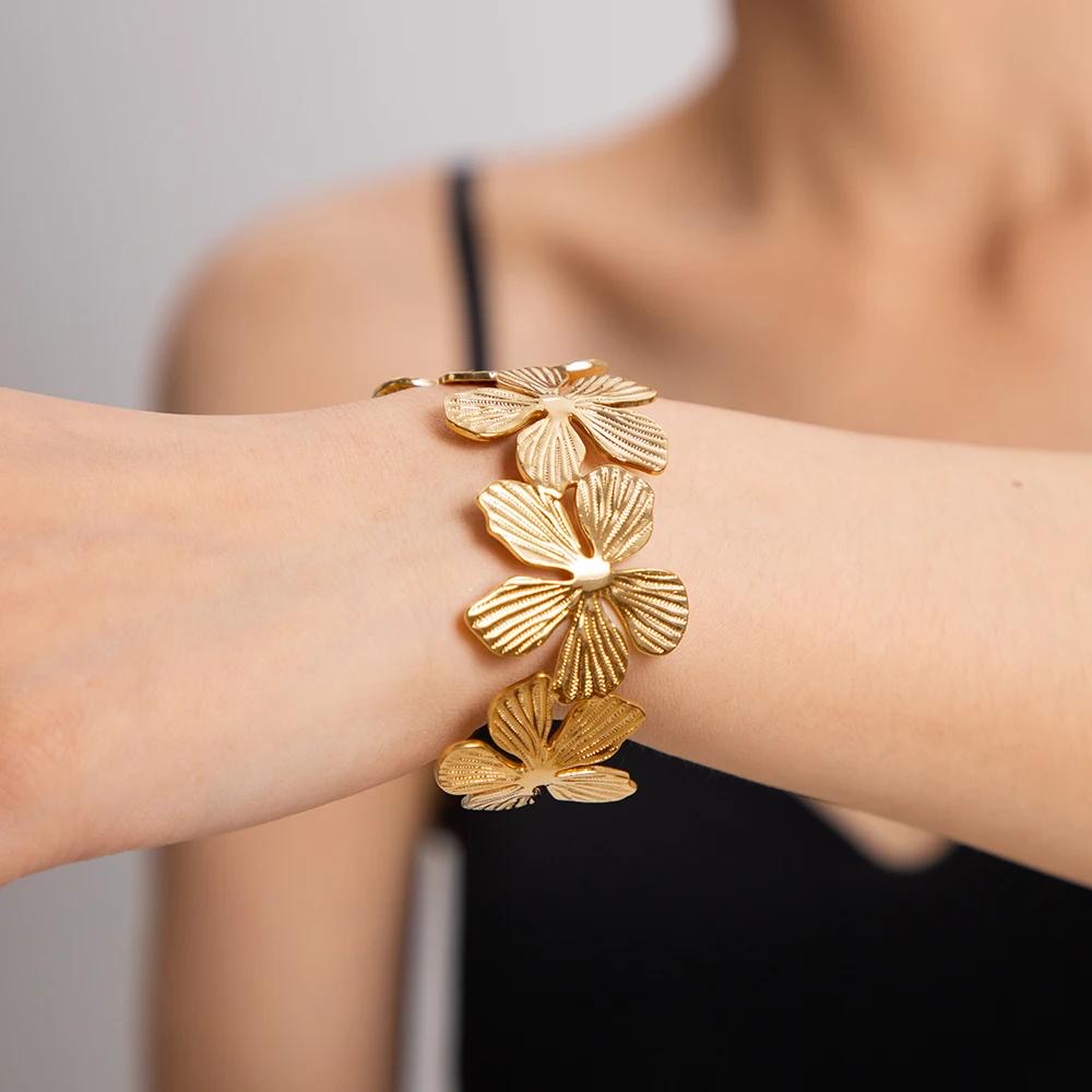 Flower Cuff Bracelet