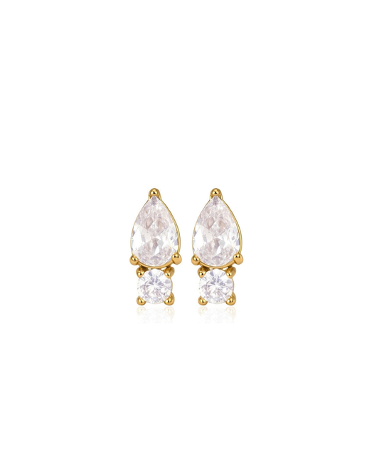 Markle Twin Pear Cut Stud Earrings