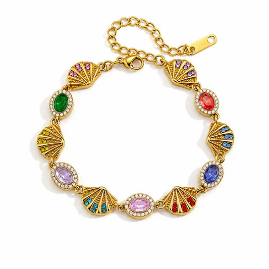 Alluring Trenches Bracelet (Seashell)