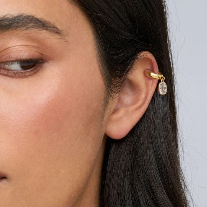 Charm Ear Cuff Earrings (Rectangle)