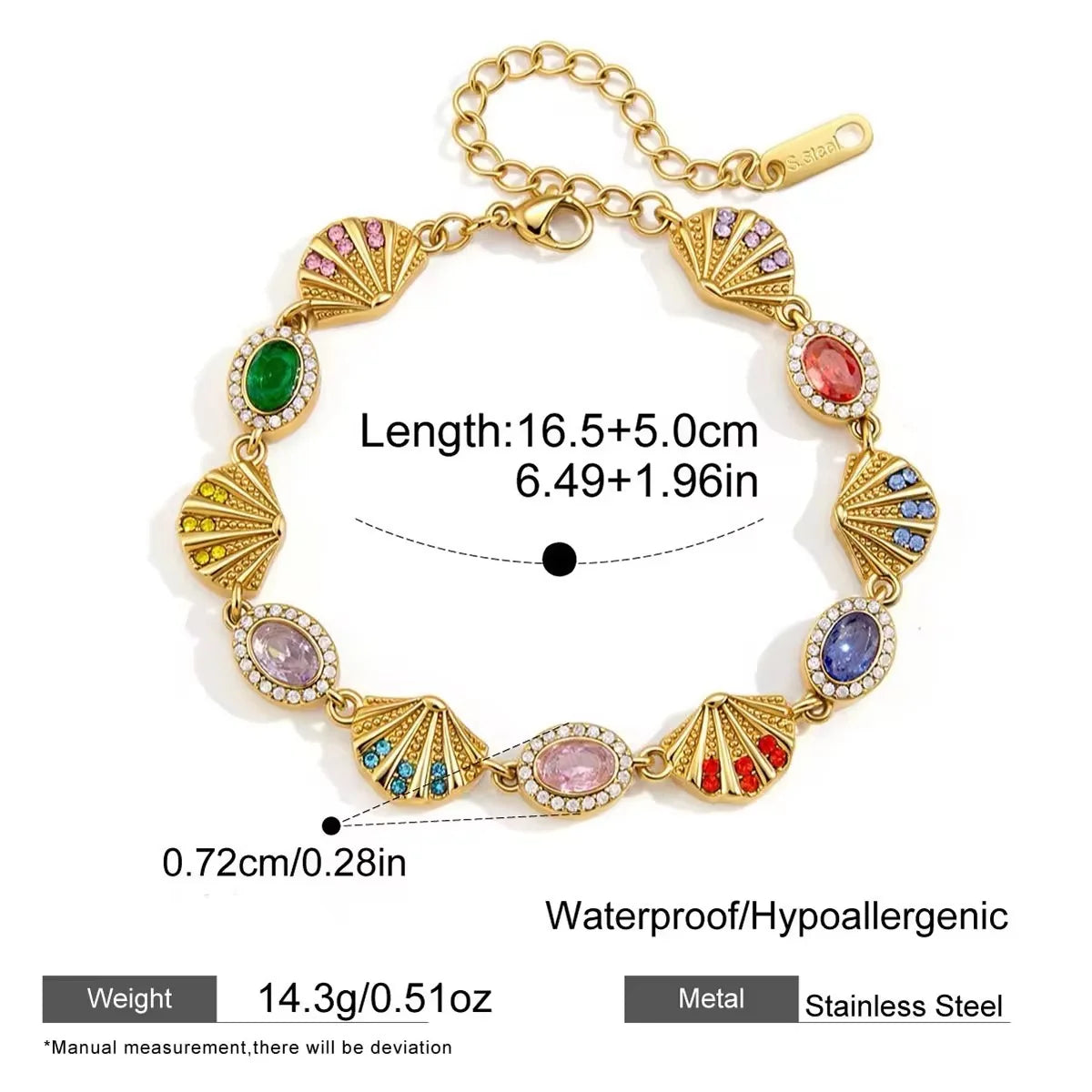 Alluring Trenches Bracelet (Seashell)