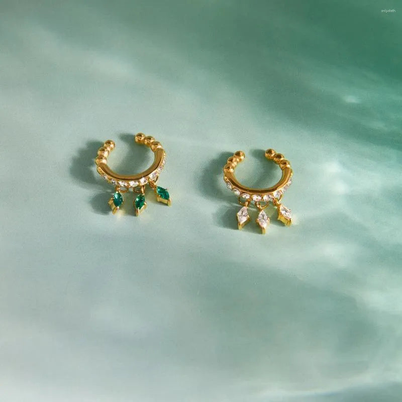 Vogue Ear Cuff Earrings -Single (Green)