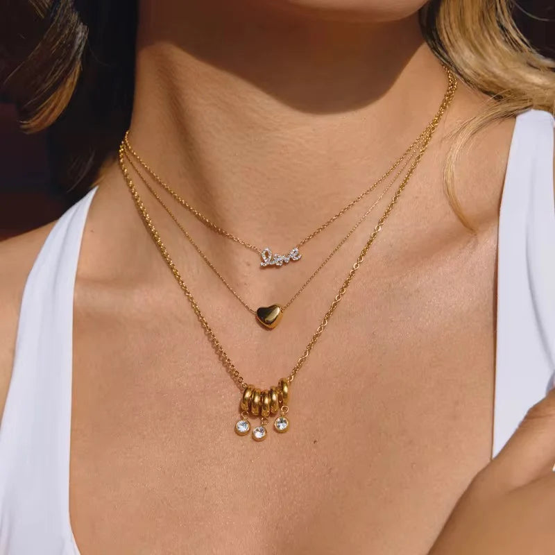 Love Studded Necklace