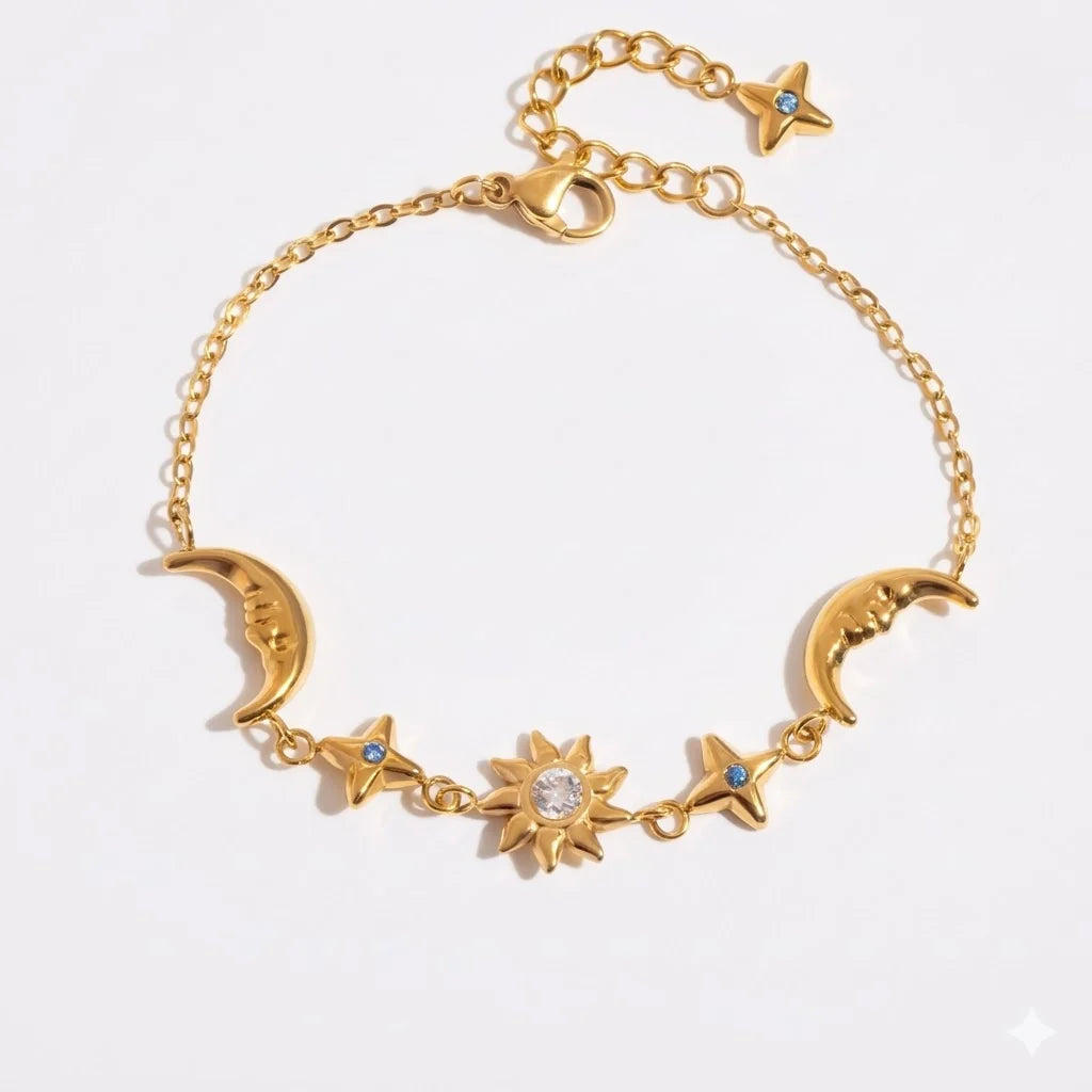 Luna Midnight Bracelet (Aquamarine)