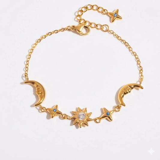 Luna Midnight Bracelet (Aquamarine)