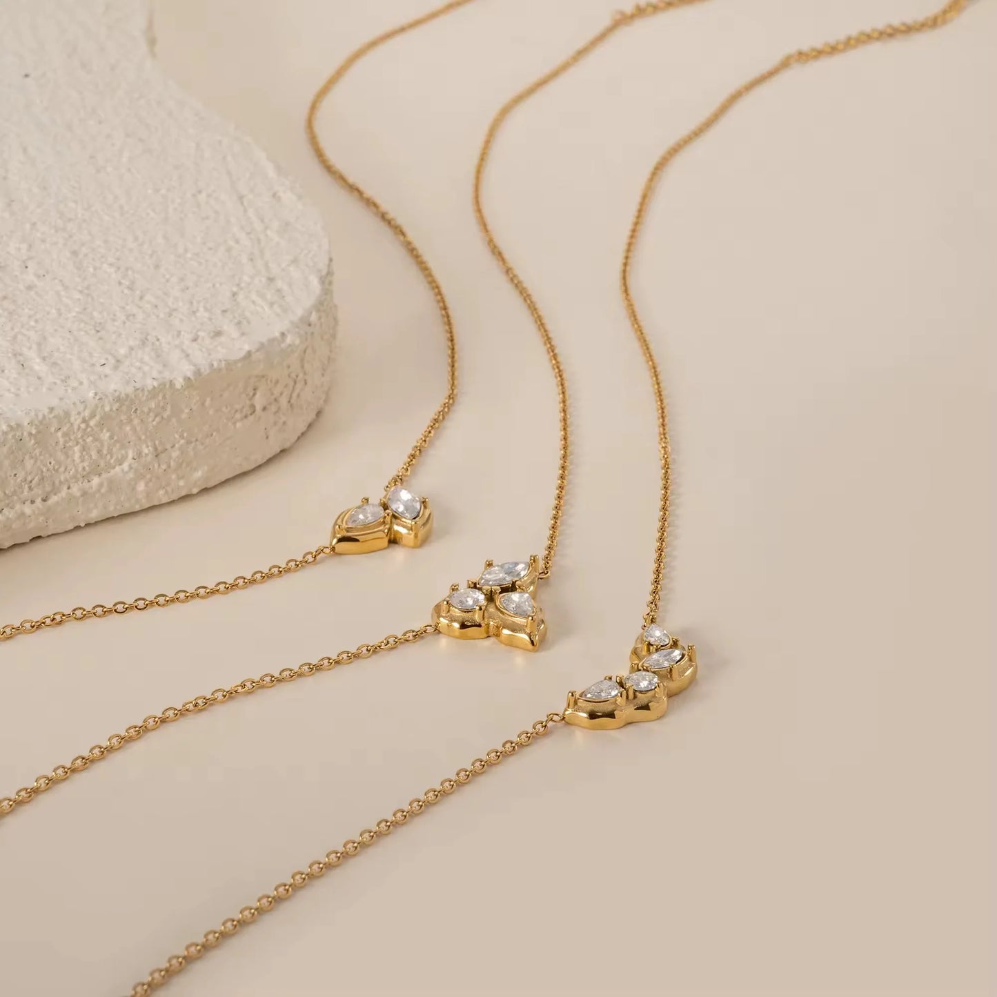 Golden Cluster Necklace