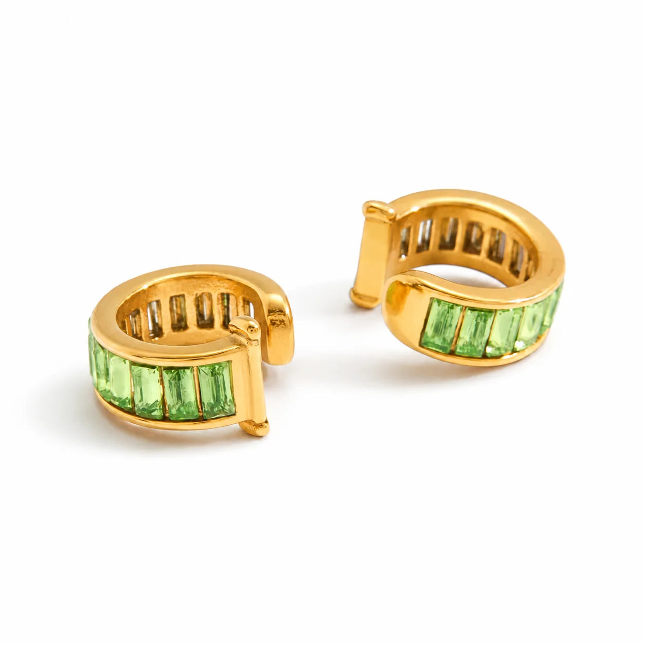 Emily Ear Cuff Earrings (Green)