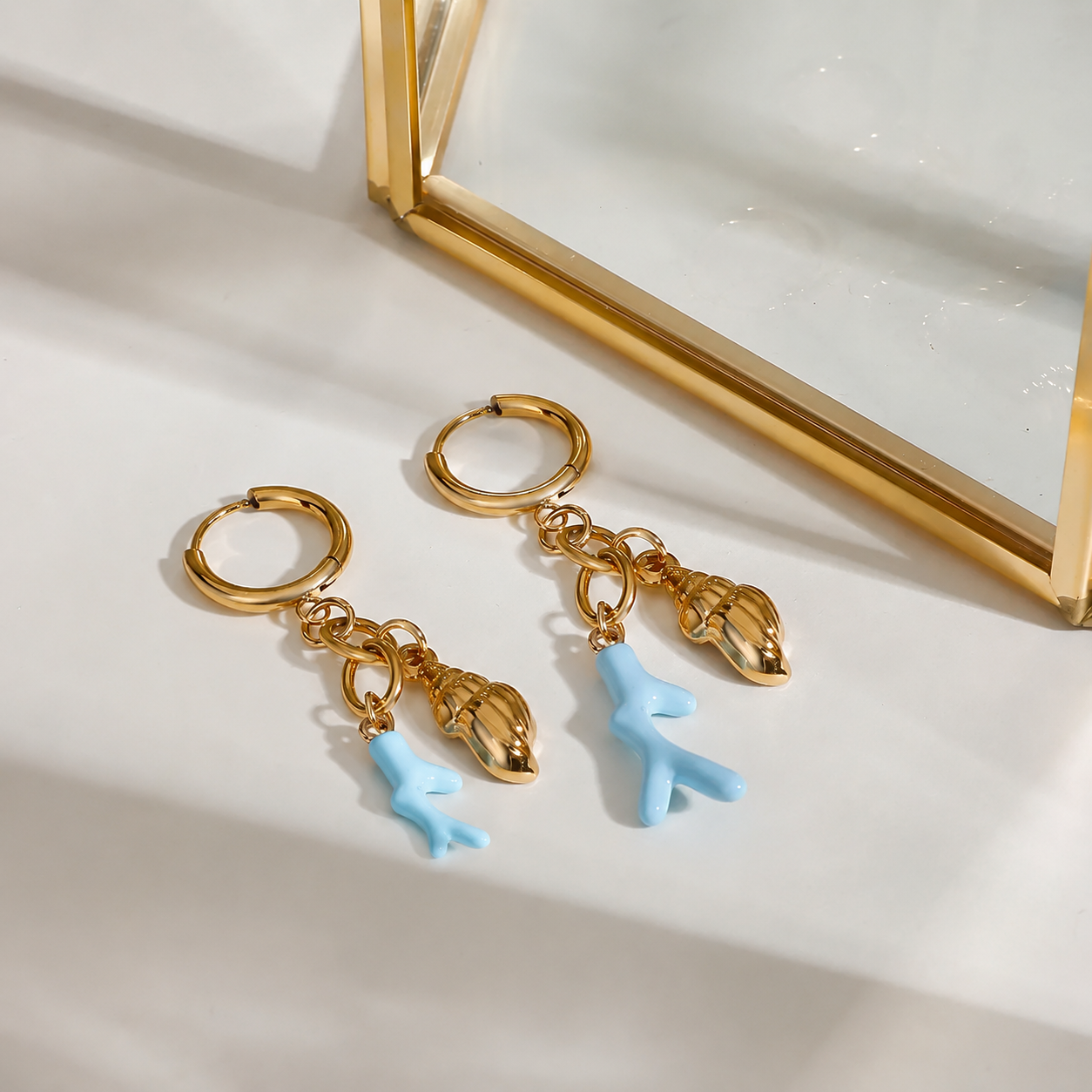 Coral Turquiose Earrings