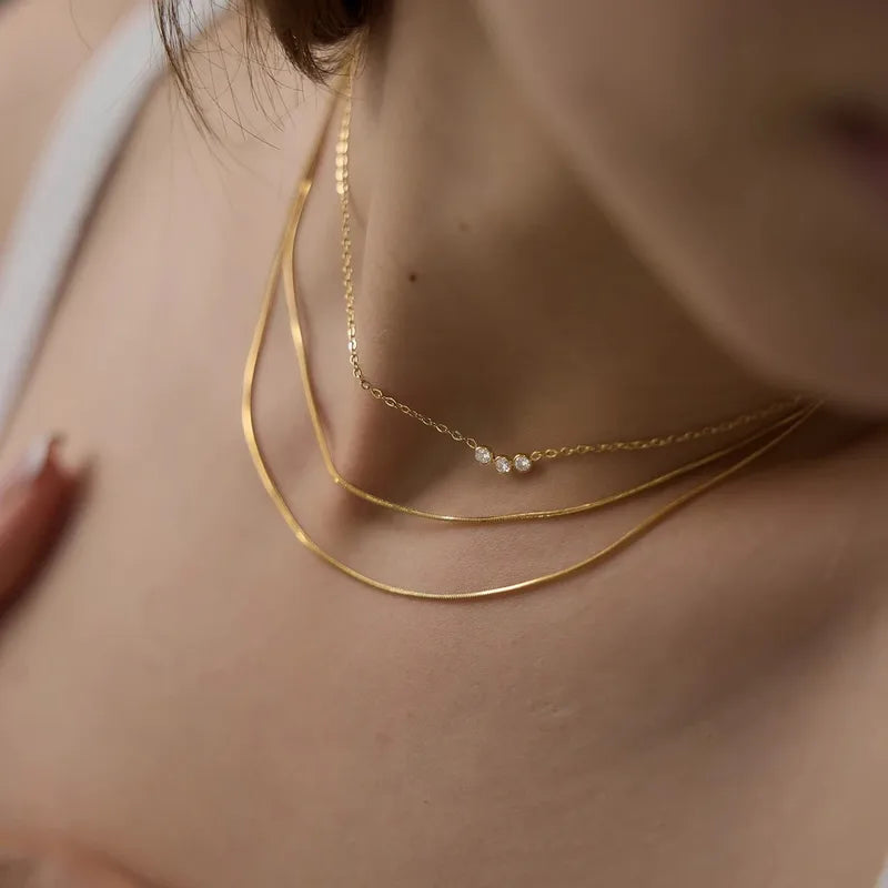 Medaline Triple-Layer Necklace