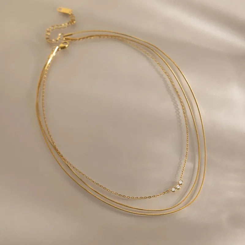 Medaline Triple-Layer Necklace