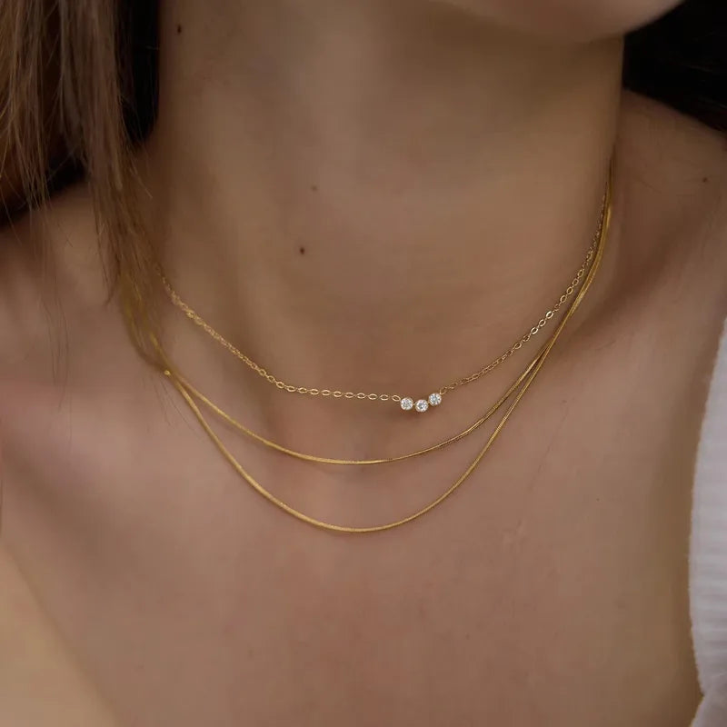 Medaline Triple-Layer Necklace