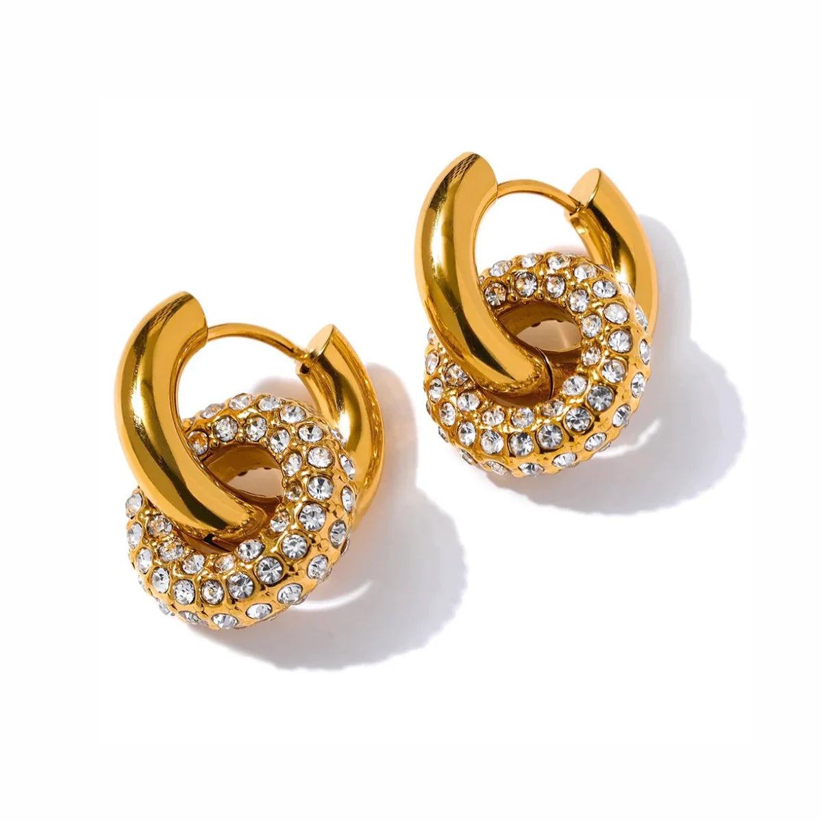 Samantha Studded Hoop Earrings