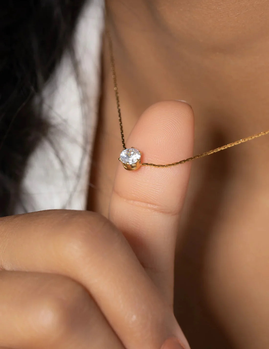 Iris Solitaire Necklace