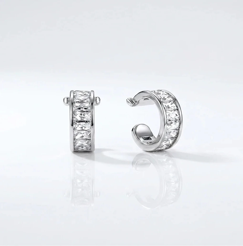 Emily Ear Cuff Earrings (Silver)