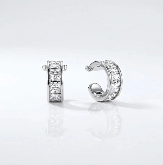Emily Ear Cuff Earrings (Silver)