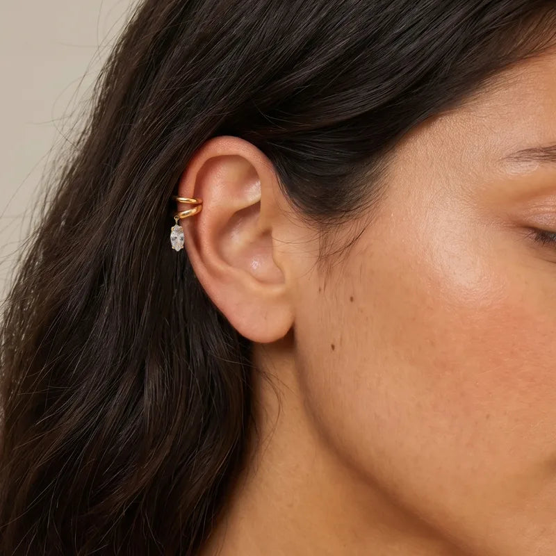 Pristine Ear Cuff Earrings (Marquise)