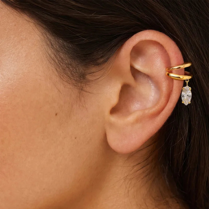 Pristine Ear Cuff Earrings (Marquise)