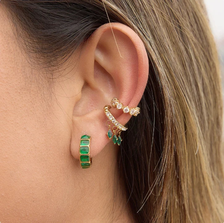 Vogue Ear Cuff Earrings -Single (Green)