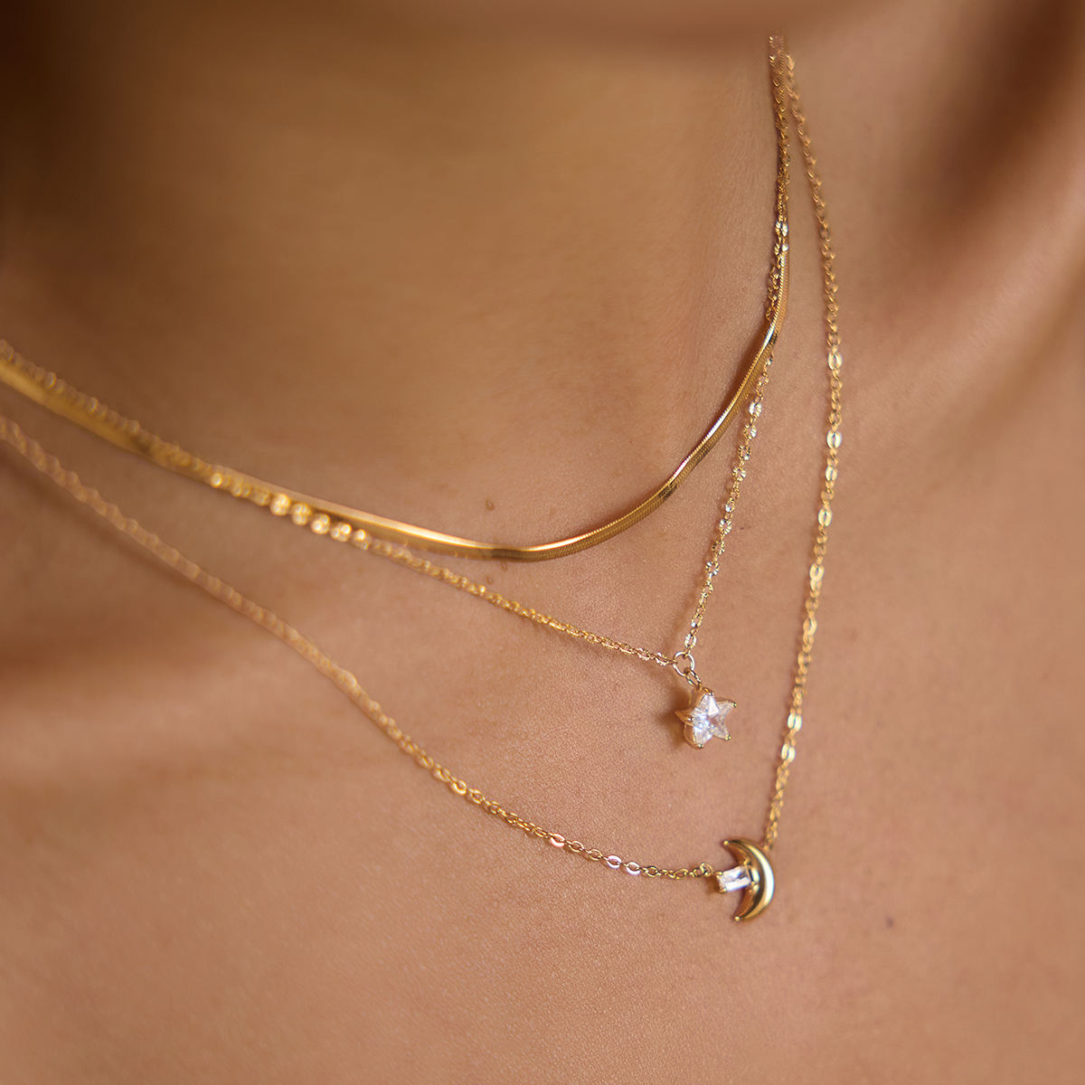 Stargaze Triple Layer Necklace