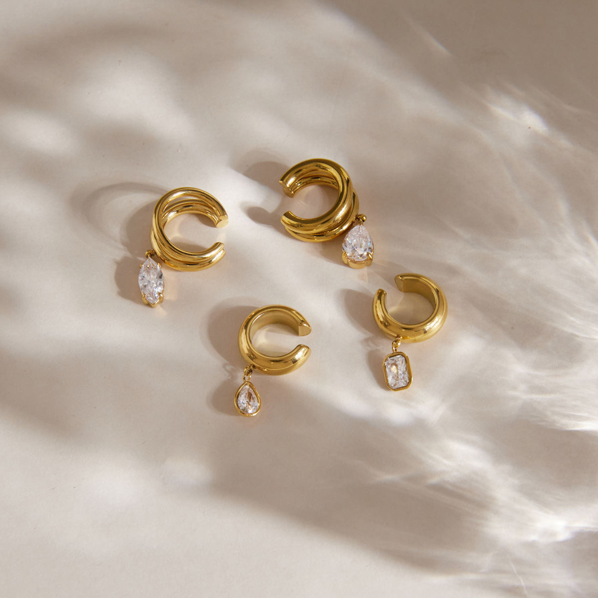 Pristine Ear Cuff Earrings (Pear)