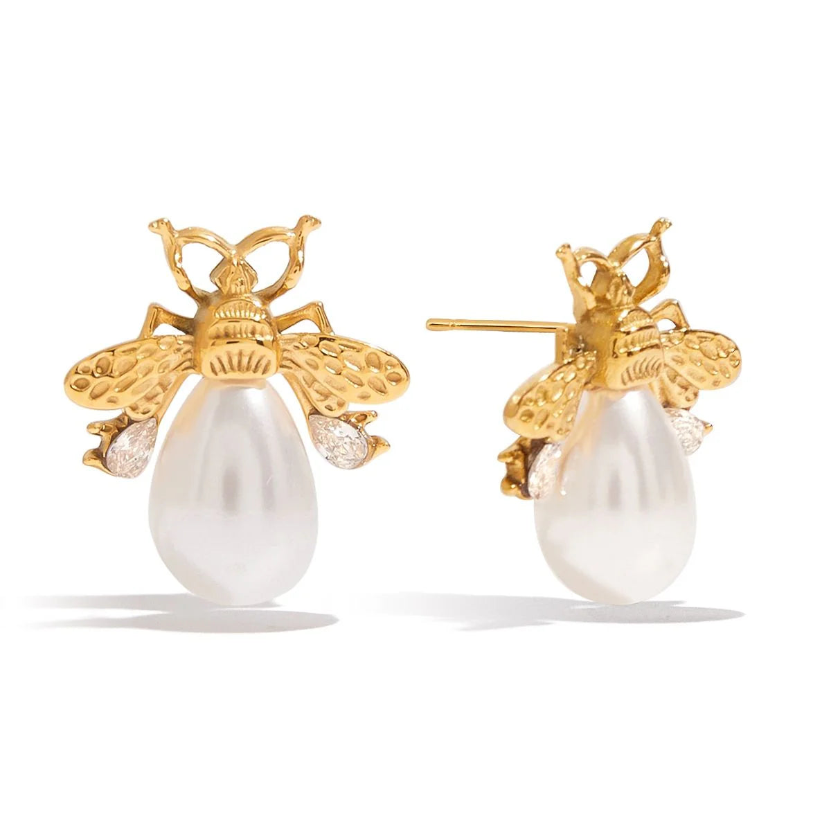 Pearly Bee Earrings