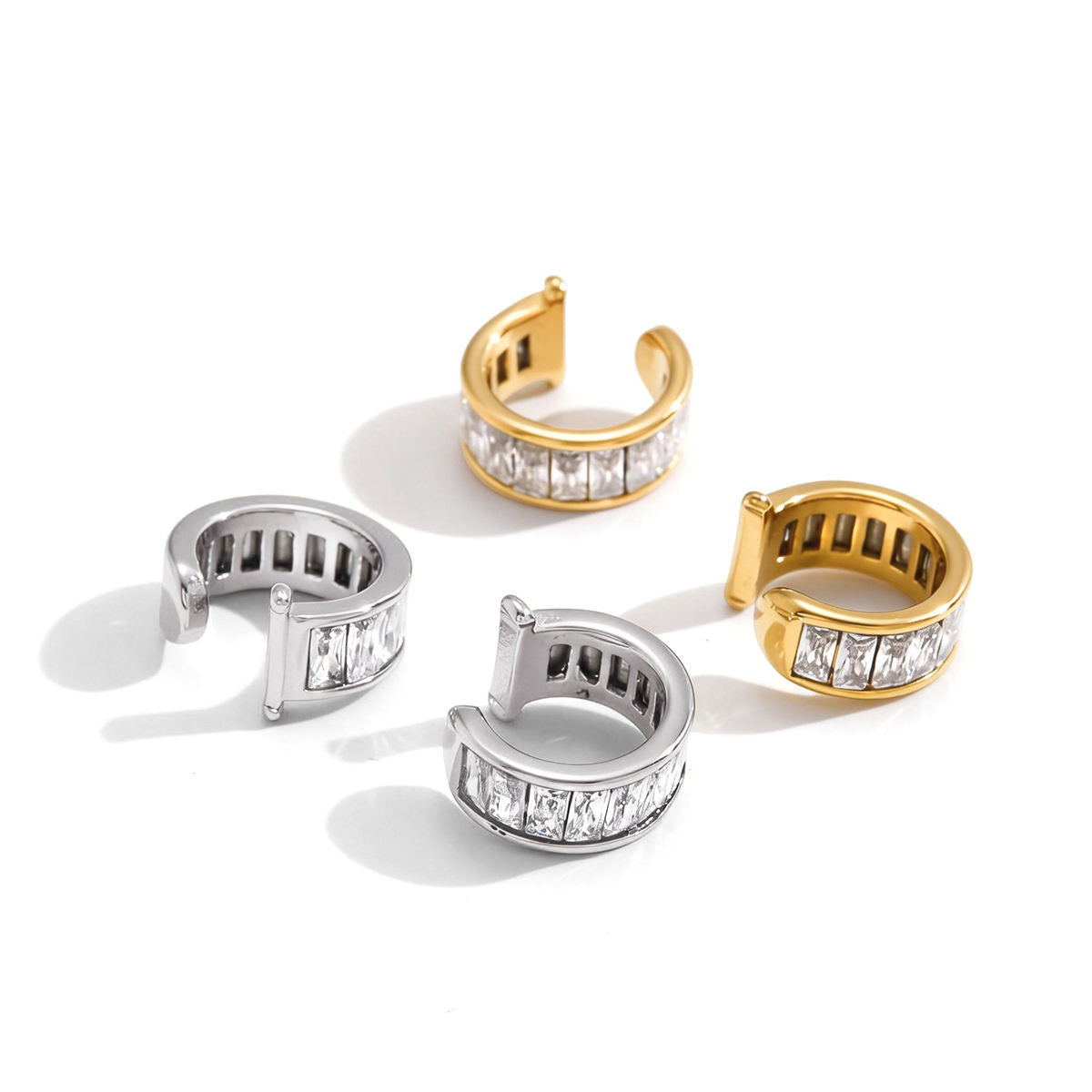 Emily Ear Cuff Earrings (Silver)