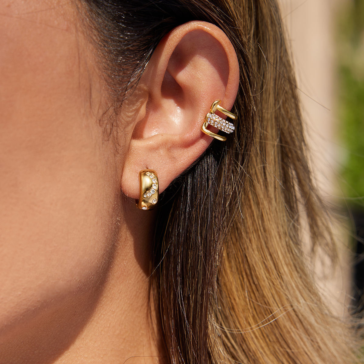 Tiara Ear Cuff Earrings