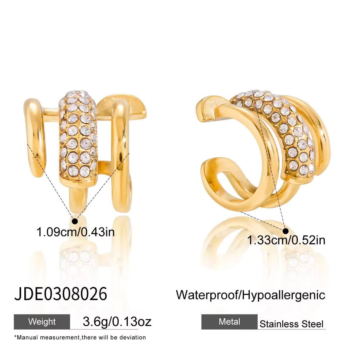 Tiara Ear Cuff Earrings