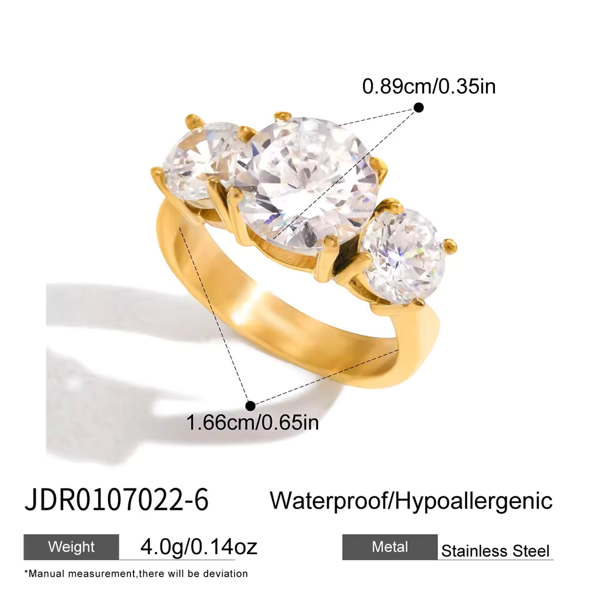 Triple Solitaire Ring