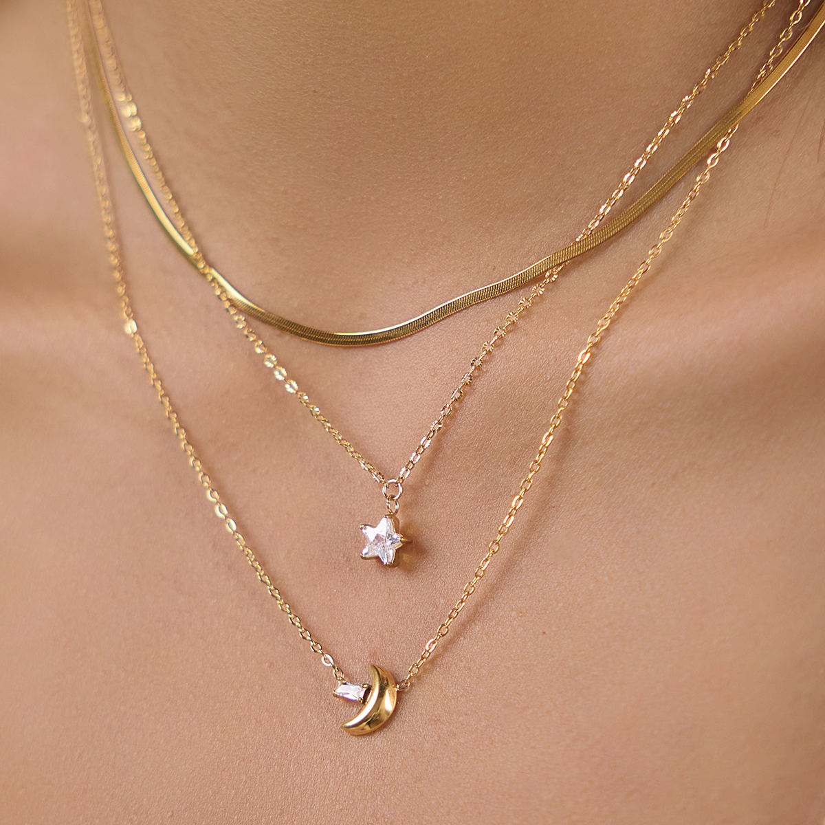 Stargaze Triple Layer Necklace